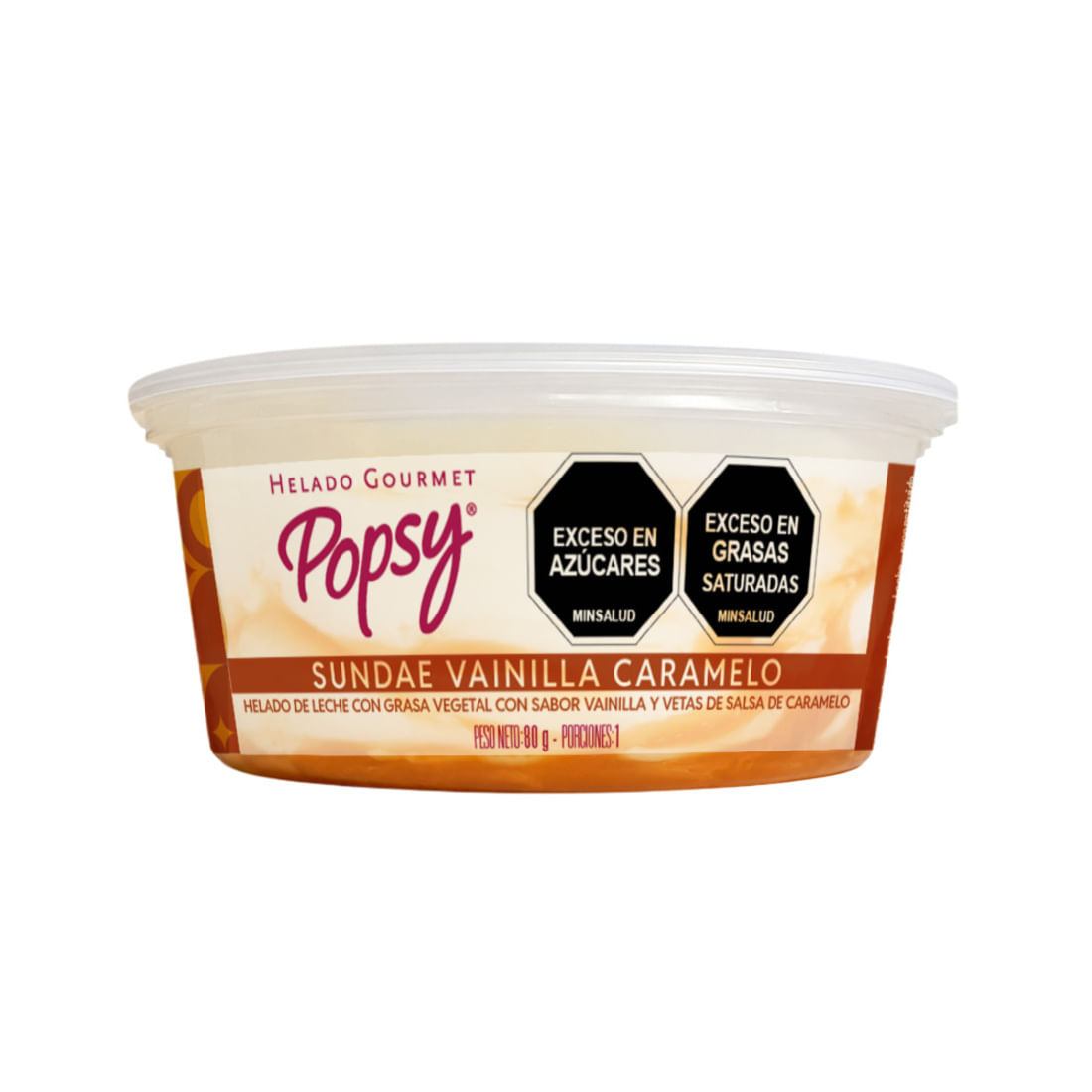 SUNDAE VAINILLA CARAMELO POPSY *80 GR