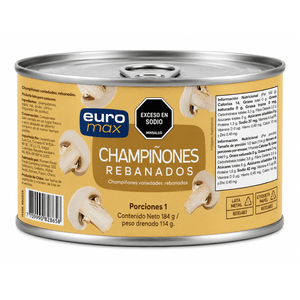 Champiñones Tajados Euromax*184 gr